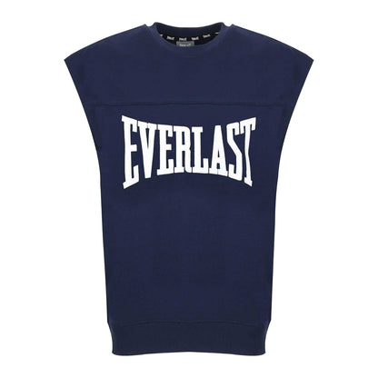 Navy - Front - Everlast Mens Ribbed Oversized Sleeveless Sweatshirt