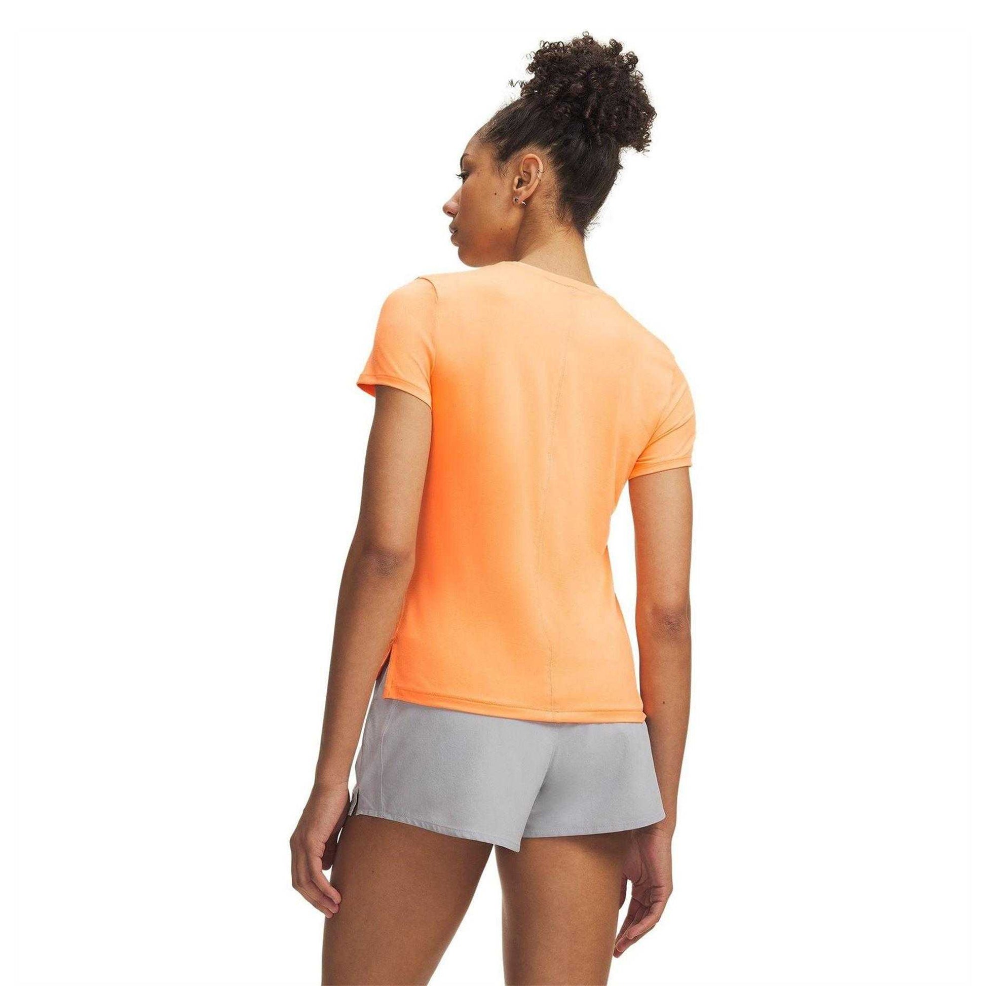 Orange-Red - Back - Under Armour Womens-Ladies Vanish Logo T-Shirt