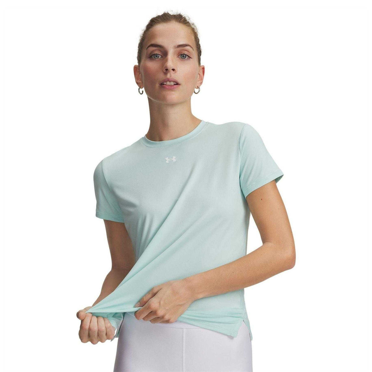 Mint-White - Front - Under Armour Womens-Ladies Vanish Logo T-Shirt