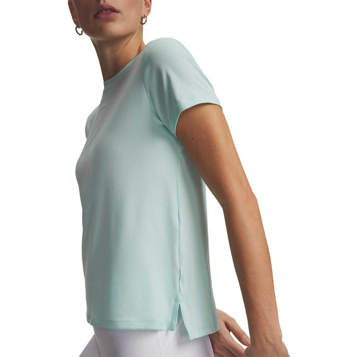 Mint-White - Side - Under Armour Womens-Ladies Vanish Logo T-Shirt