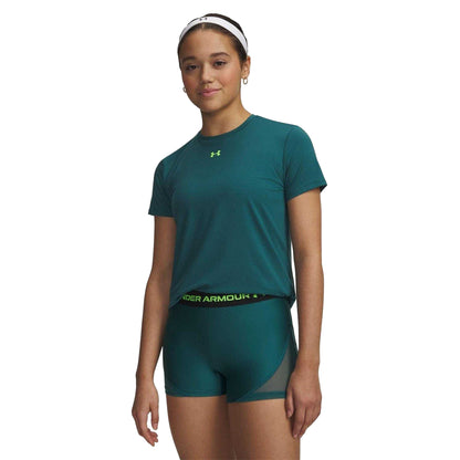 Green - Front - Under Armour Womens-Ladies Vanish Logo T-Shirt