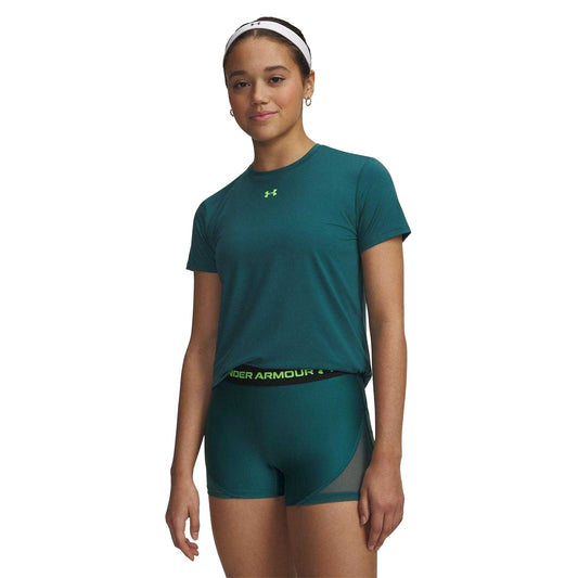 Green - Front - Under Armour Womens-Ladies Vanish Logo T-Shirt