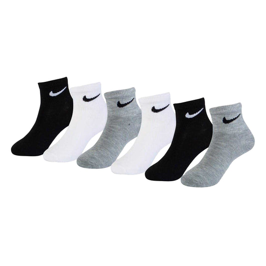 Multicoloured - Front - Nike Childrens-Kids Logo Ankle Socks (Pack of 6)