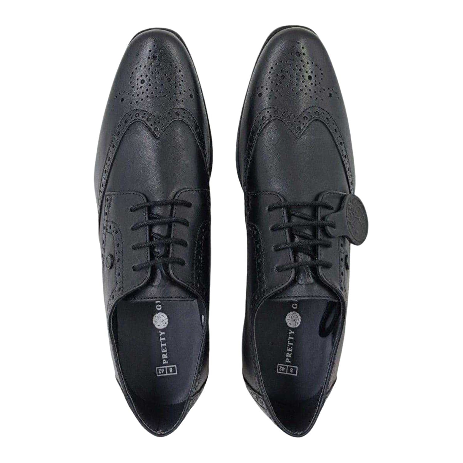 Black - Lifestyle - Pretty Green Mens Leather Brogues