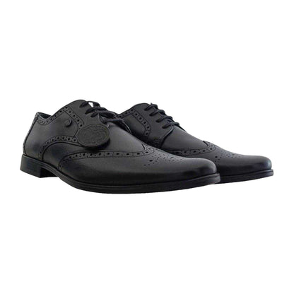 Black - Pack Shot - Pretty Green Mens Leather Brogues