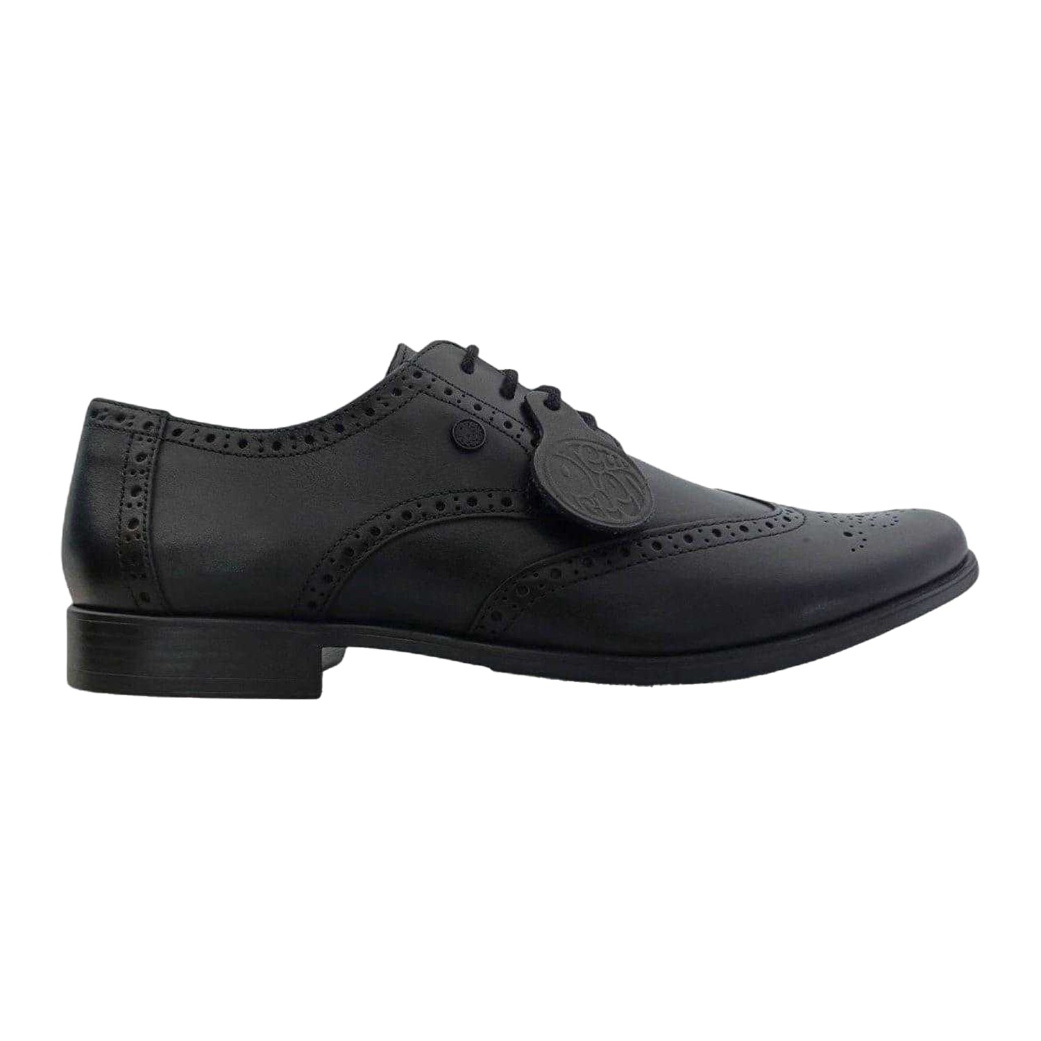 Black - Front - Pretty Green Mens Leather Brogues