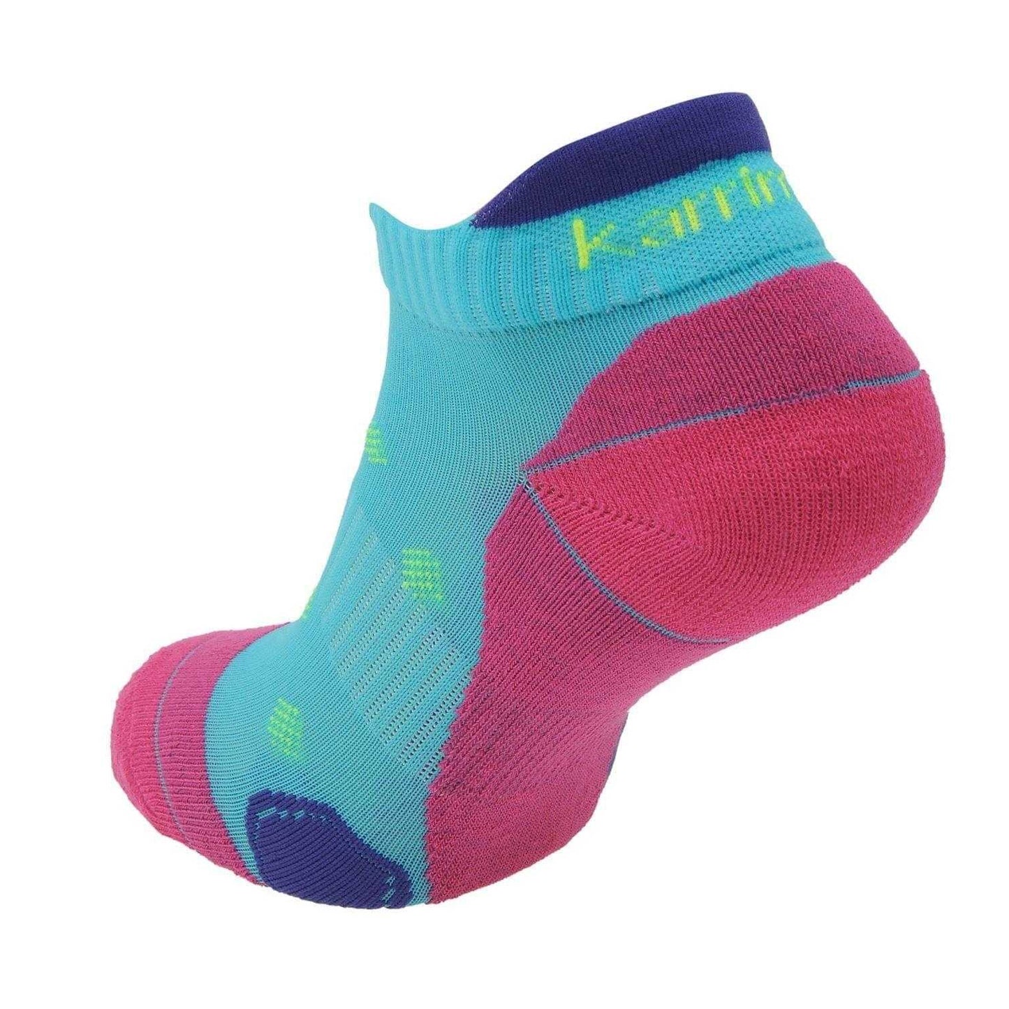 Turquoise-Fuchsia Neon - Back - Karrimor Womens-Ladies Cushioned Ankle Socks (Pack of 2)