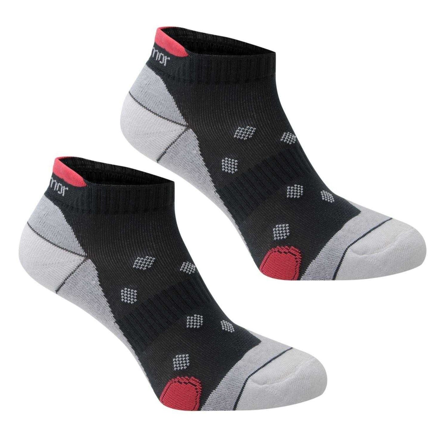 Mid Grey - Front - Karrimor Womens-Ladies Cushioned Ankle Socks (Pack of 2)