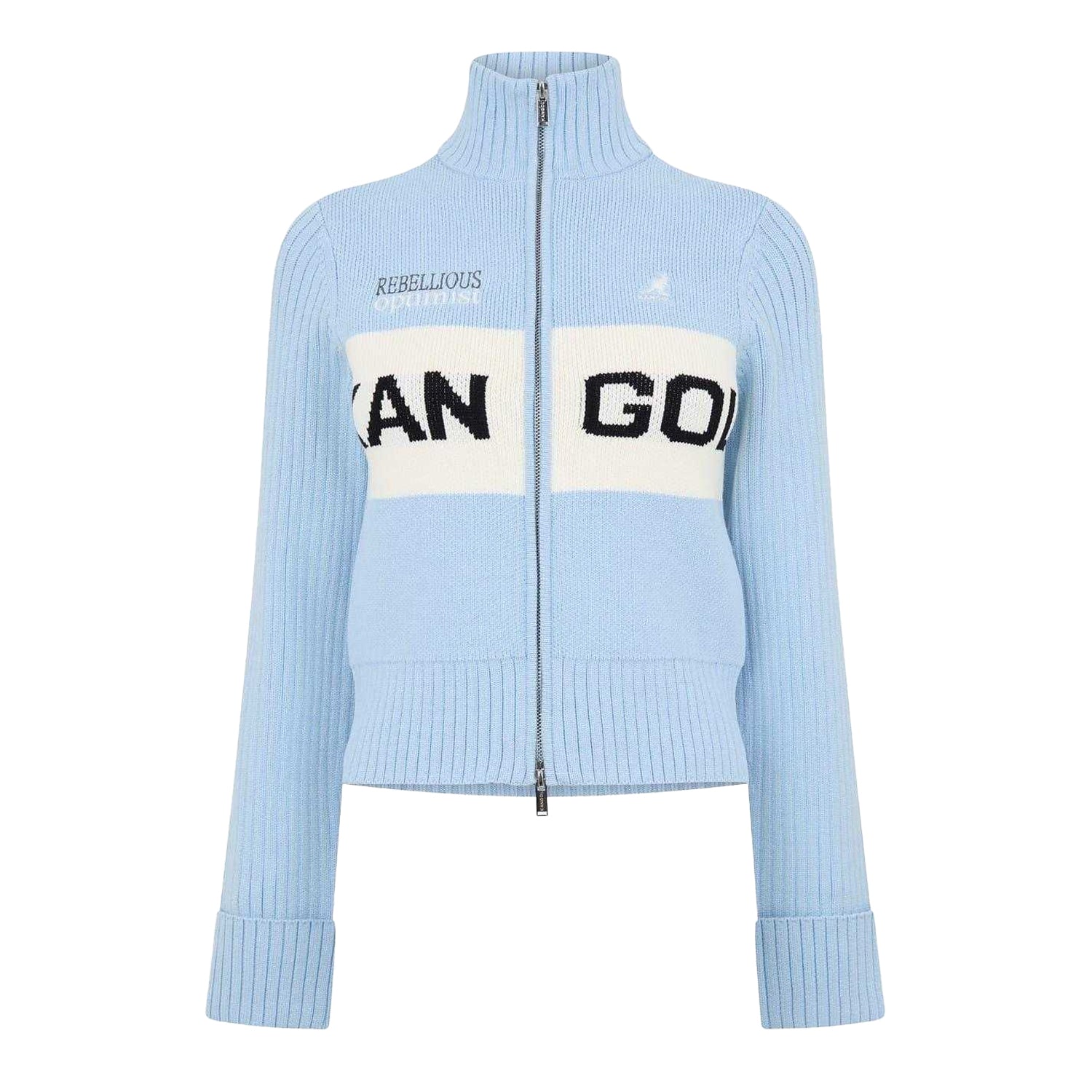 Blue - Front - Kangol Womens-Ladies Turtle Neck Cardigan