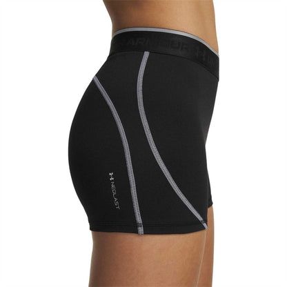 Black - Side - Under Armour Womens-Ladies Elite Lightweight Training Compression Shorts