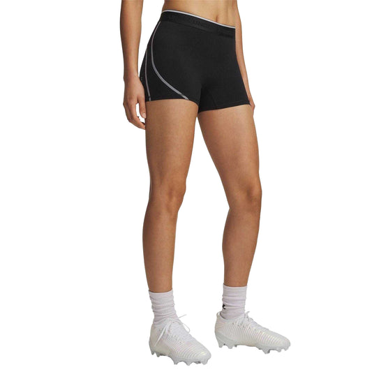 Black - Front - Under Armour Womens-Ladies Elite Lightweight Training Compression Shorts