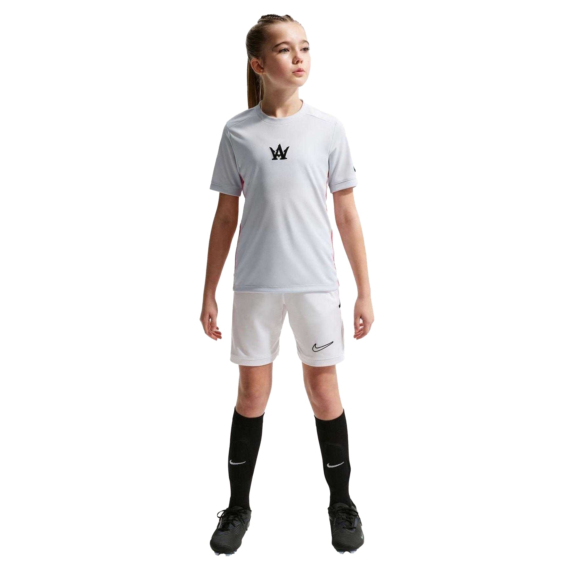 Platinum - Front - Nike Childrens-Kids Alexiap Logo Performance T-Shirt