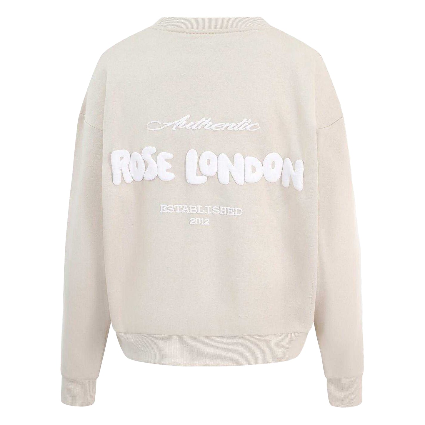 Summer Sand - Back - Rose London Womens-Ladies Authentic Logo Sweatshirt