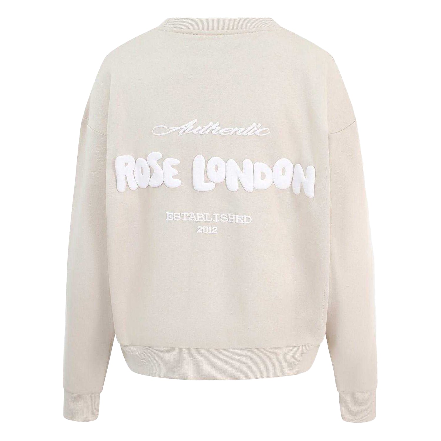 Summer Sand - Back - Rose London Womens-Ladies Authentic Logo Sweatshirt
