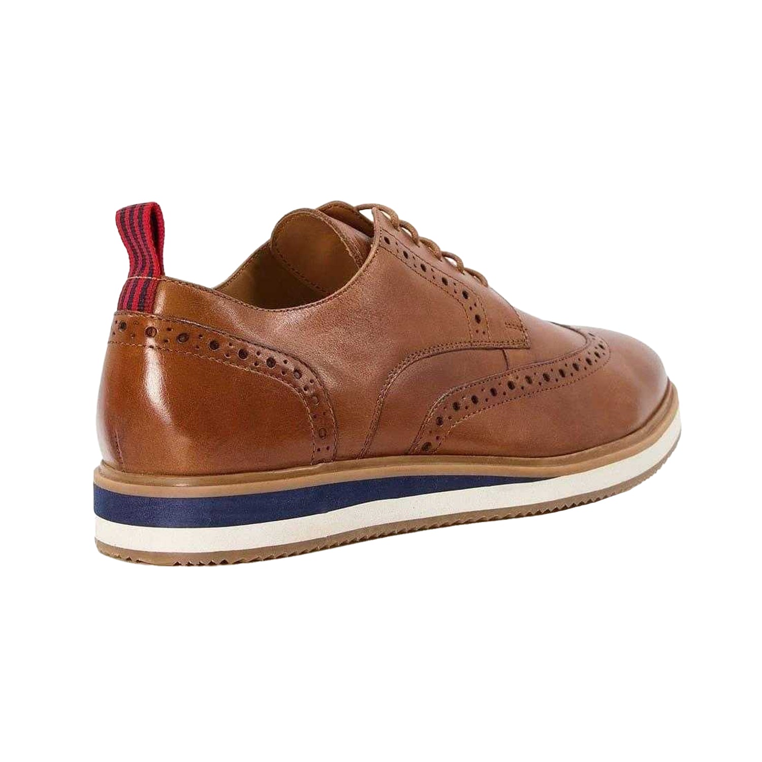 Tan - Side - Dune London Mens Nubuck Brogues