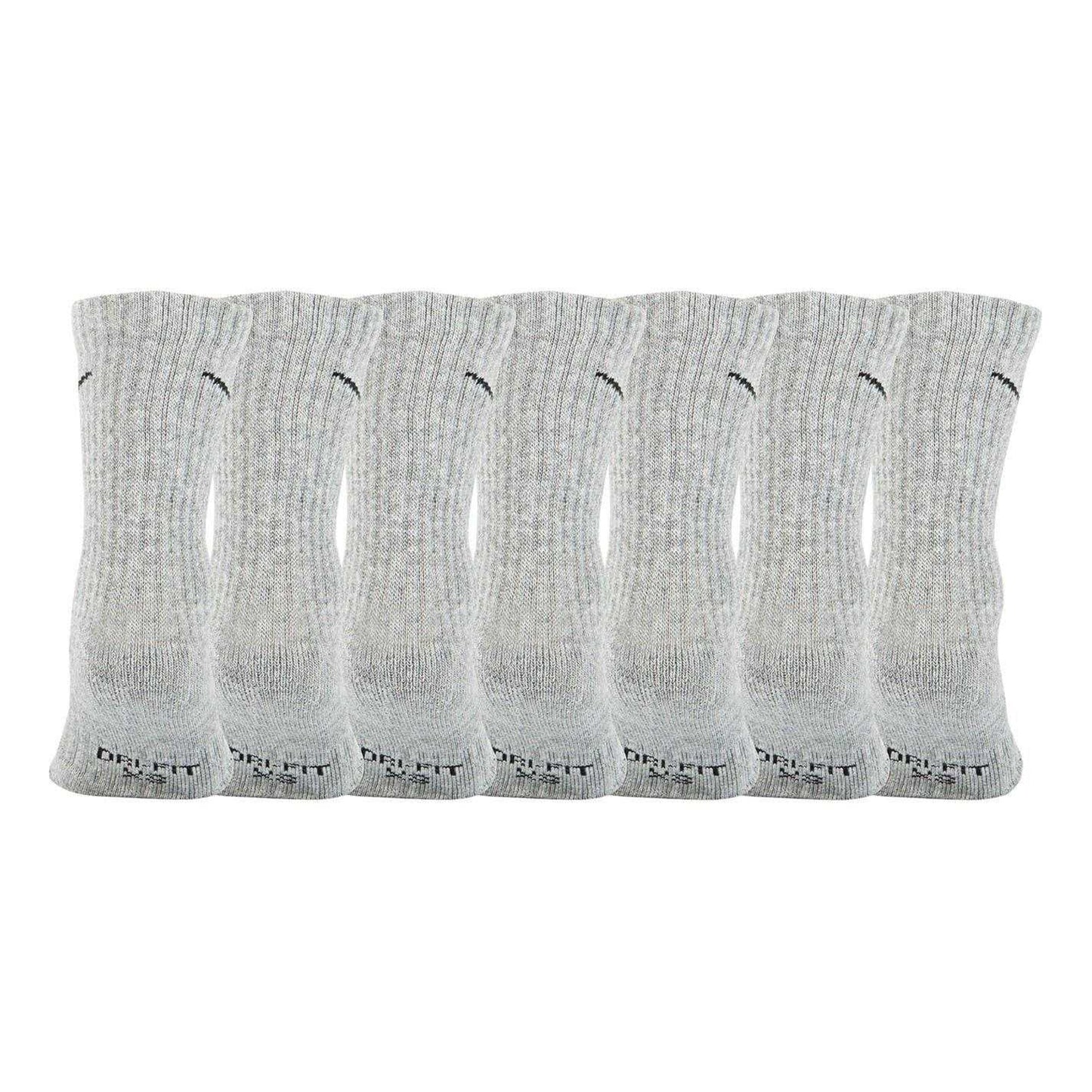 Dark Grey Heather - Back - Nike Childrens-Kids Crew Socks (Pack of 6)