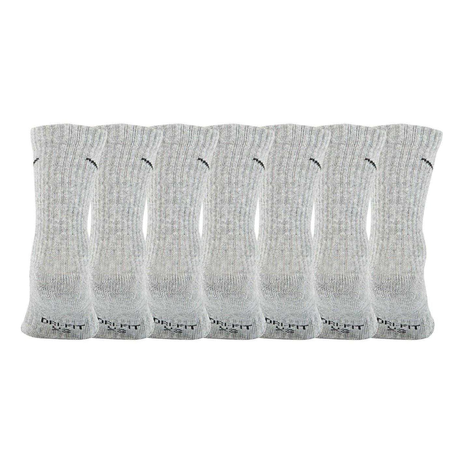 Dark Grey Heather - Back - Nike Childrens-Kids Crew Socks (Pack of 6)