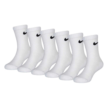 White - Front - Nike Childrens-Kids Crew Socks (Pack of 6)