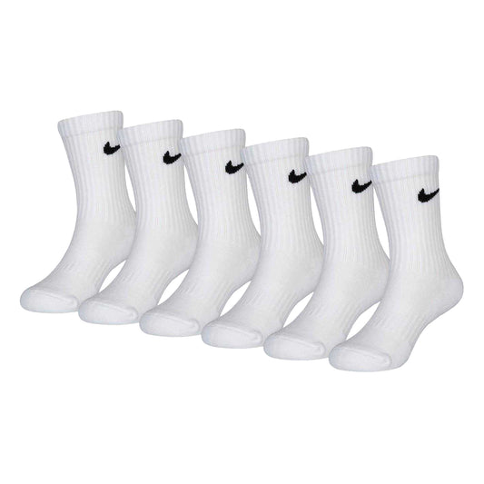White - Front - Nike Childrens-Kids Crew Socks (Pack of 6)