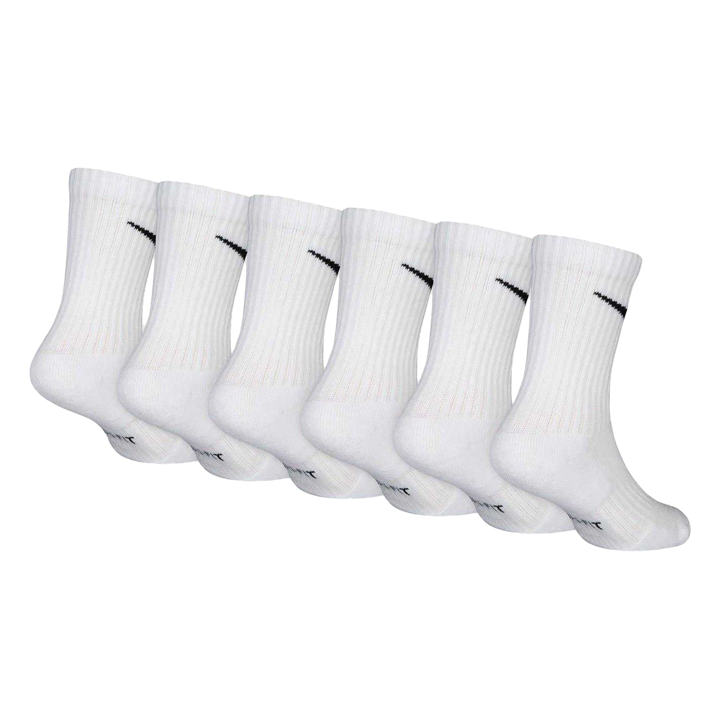 White - Back - Nike Childrens-Kids Crew Socks (Pack of 6)