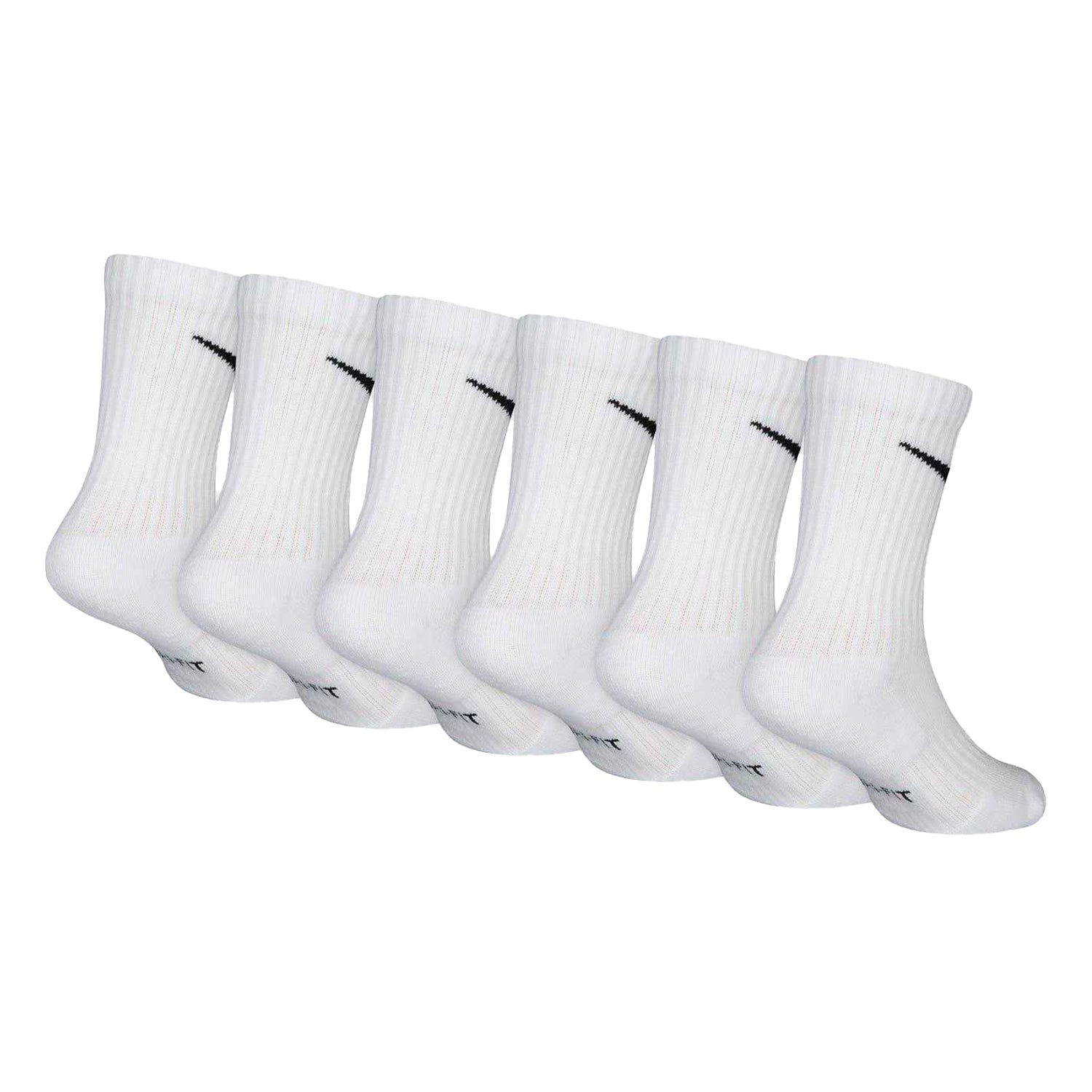 White - Back - Nike Childrens-Kids Crew Socks (Pack of 6)