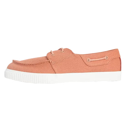 Rust - Back - Timberland Mens Canvas Flat Boat Shoes