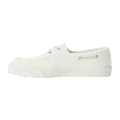 White - Back - Timberland Mens Canvas Flat Boat Shoes