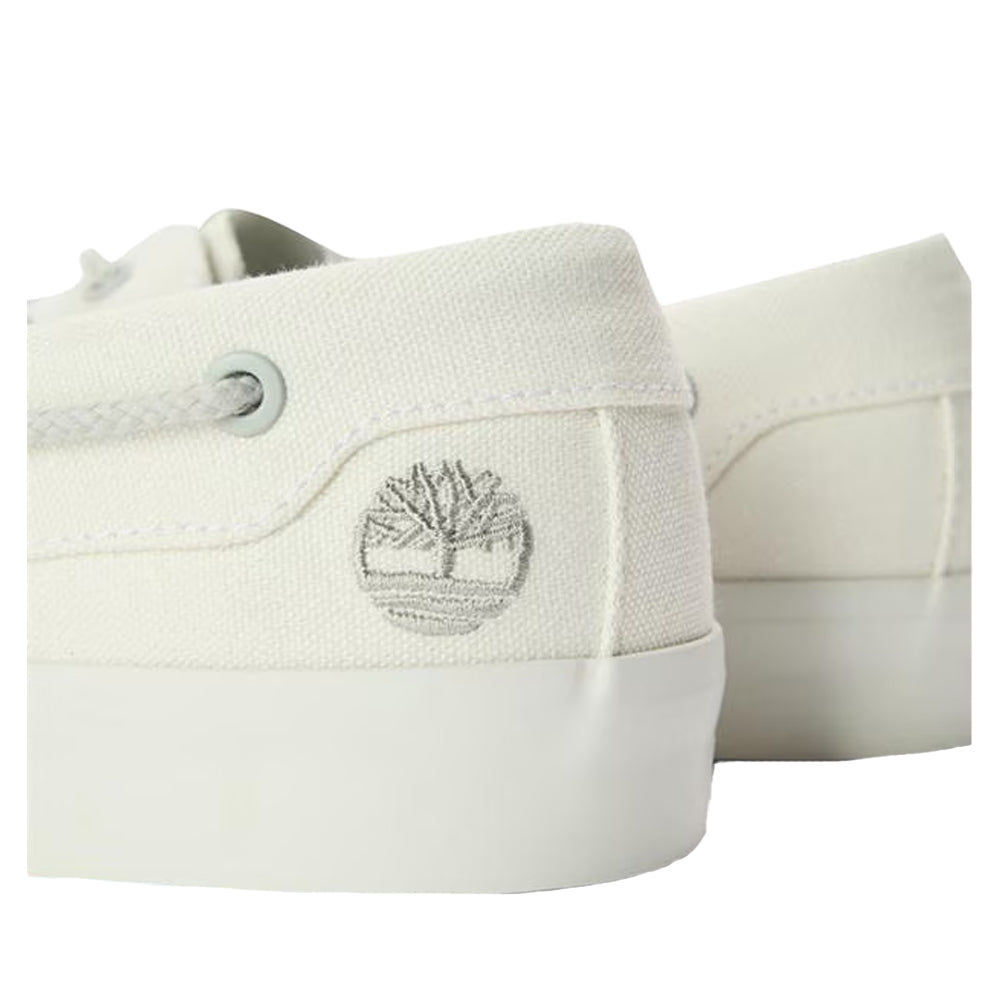 White - Lifestyle - Timberland Mens Canvas Flat Boat Shoes