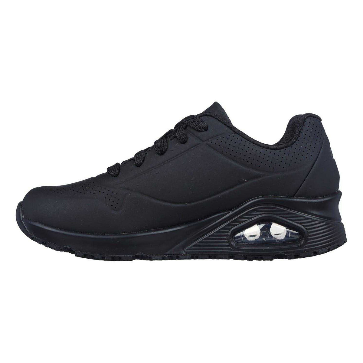 Black - Back - Skechers Womens-Ladies Uno SR Skech-Air Safety Trainers