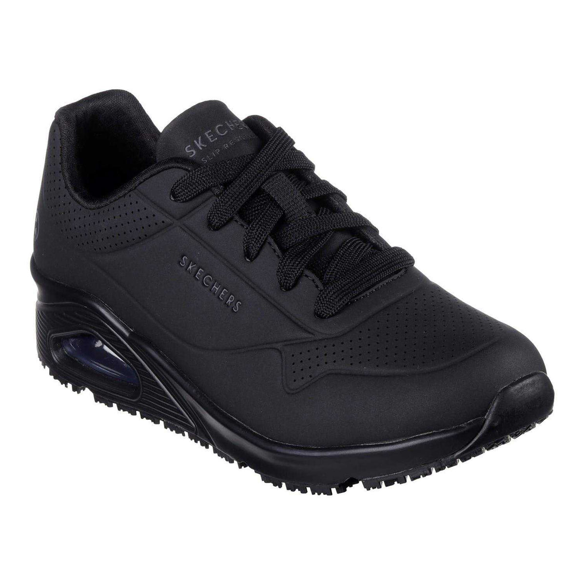 Black - Pack Shot - Skechers Womens-Ladies Uno SR Skech-Air Safety Trainers