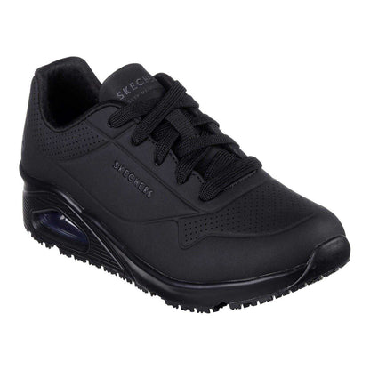 Black - Pack Shot - Skechers Womens-Ladies Uno SR Skech-Air Safety Trainers