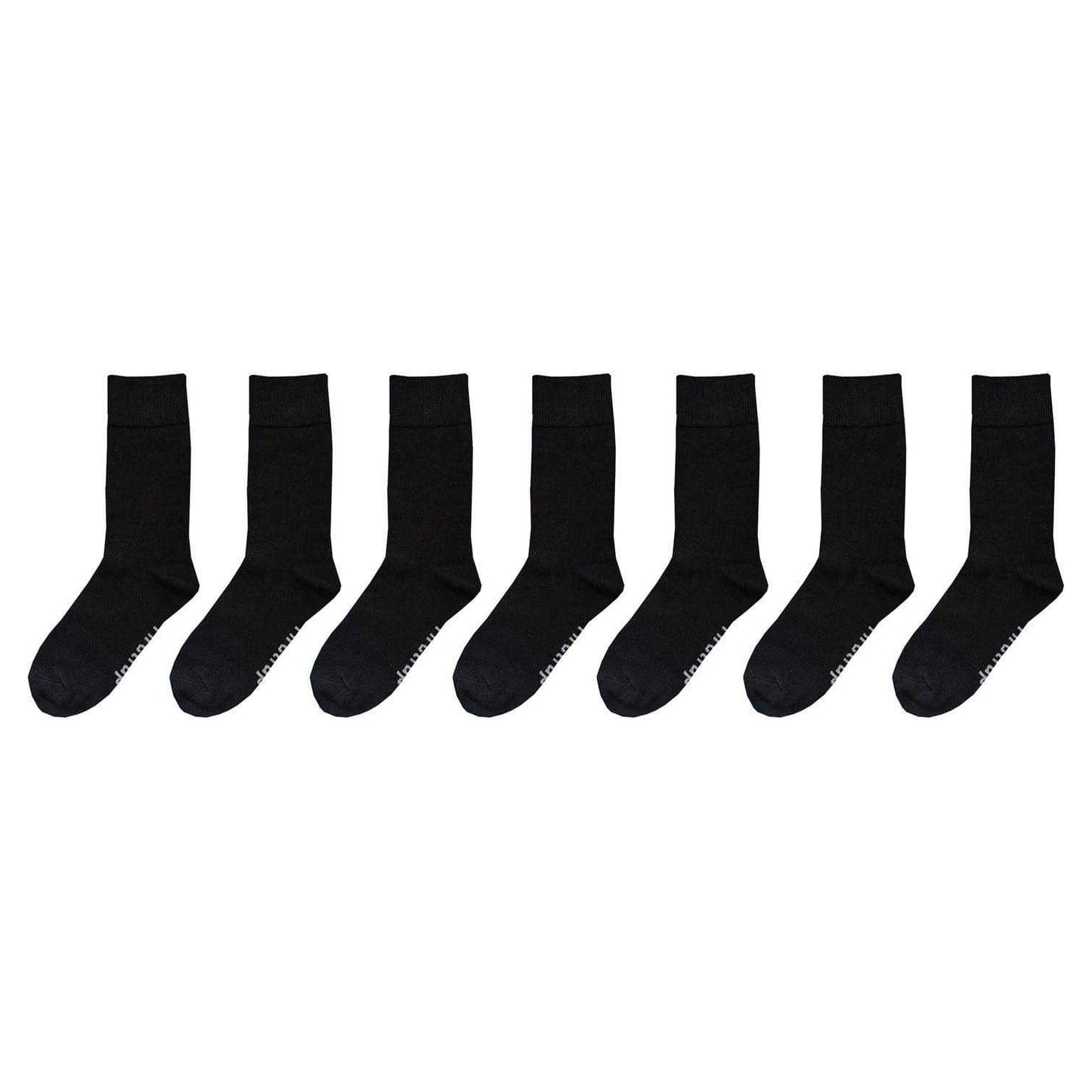 Classic Black - Front - Firetrap Mens Crew Socks (Pack of 7)
