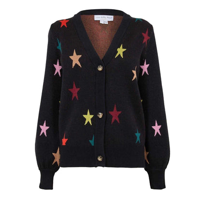 Black Melange - Front - Never Fully Dressed Womens-Ladies Bishop Cardigan