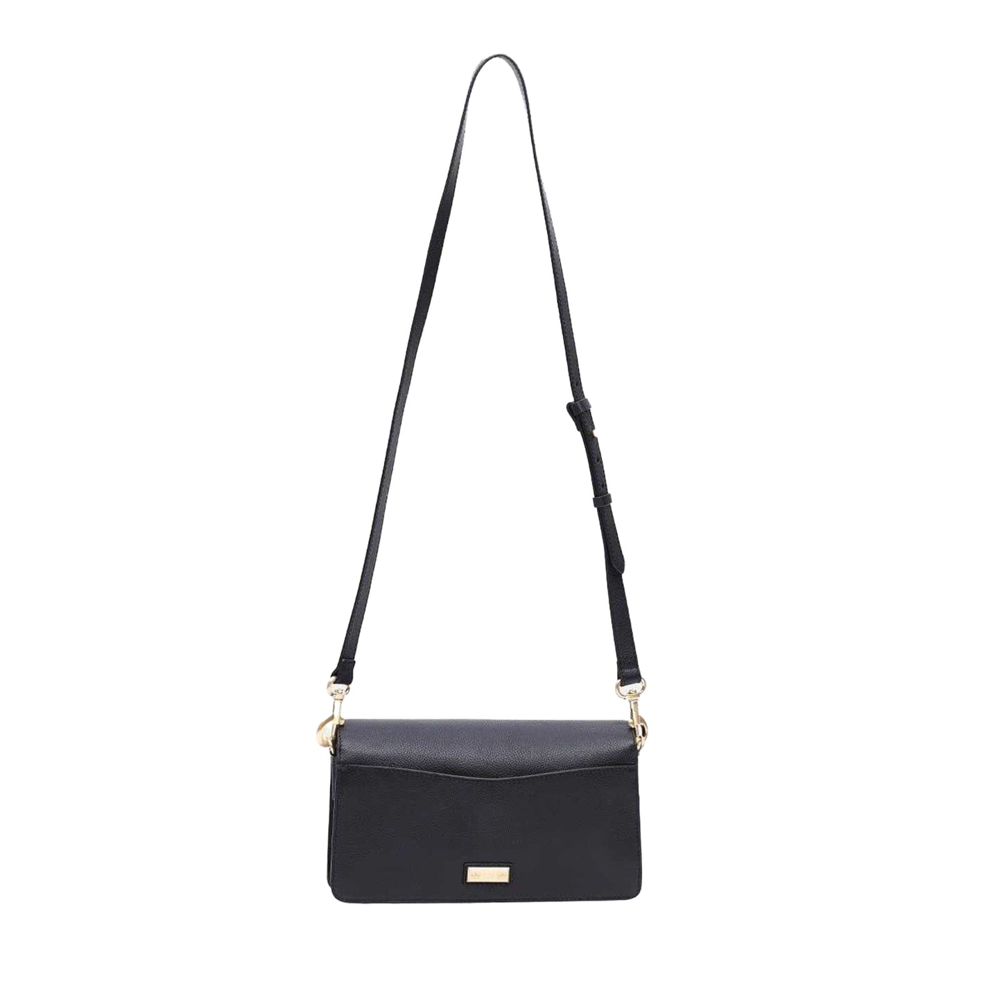 Black - Back - Biba Sienna Embossed Leather Crossbody Bag