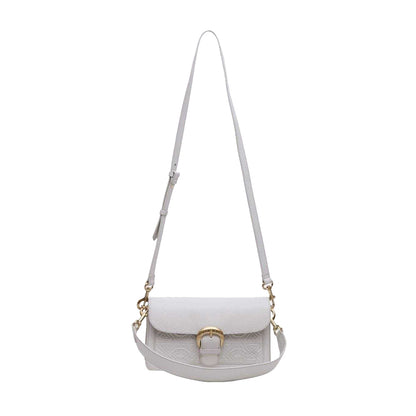 Ivory - Front - Biba Sienna Embossed Leather Crossbody Bag