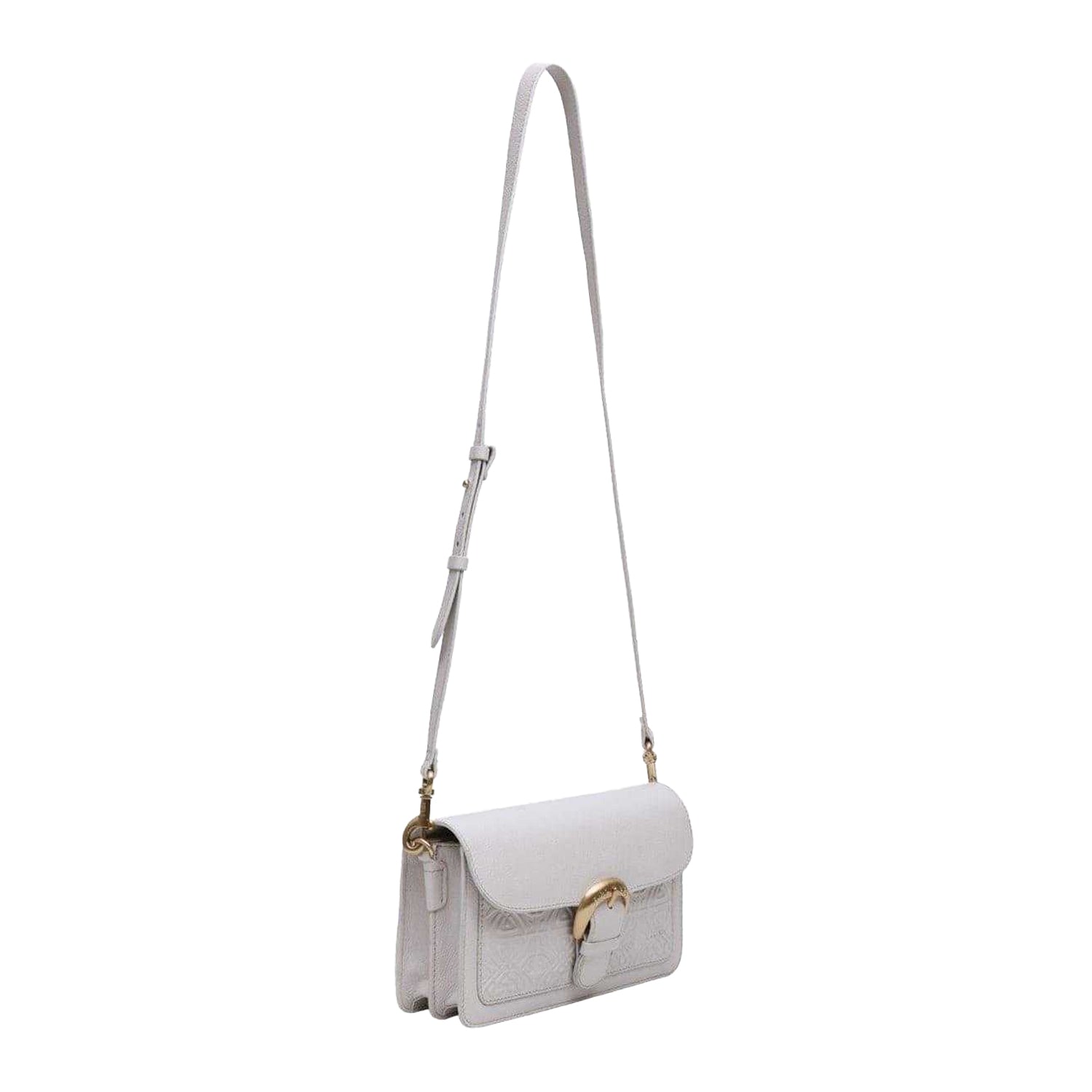 Ivory - Side - Biba Sienna Embossed Leather Crossbody Bag