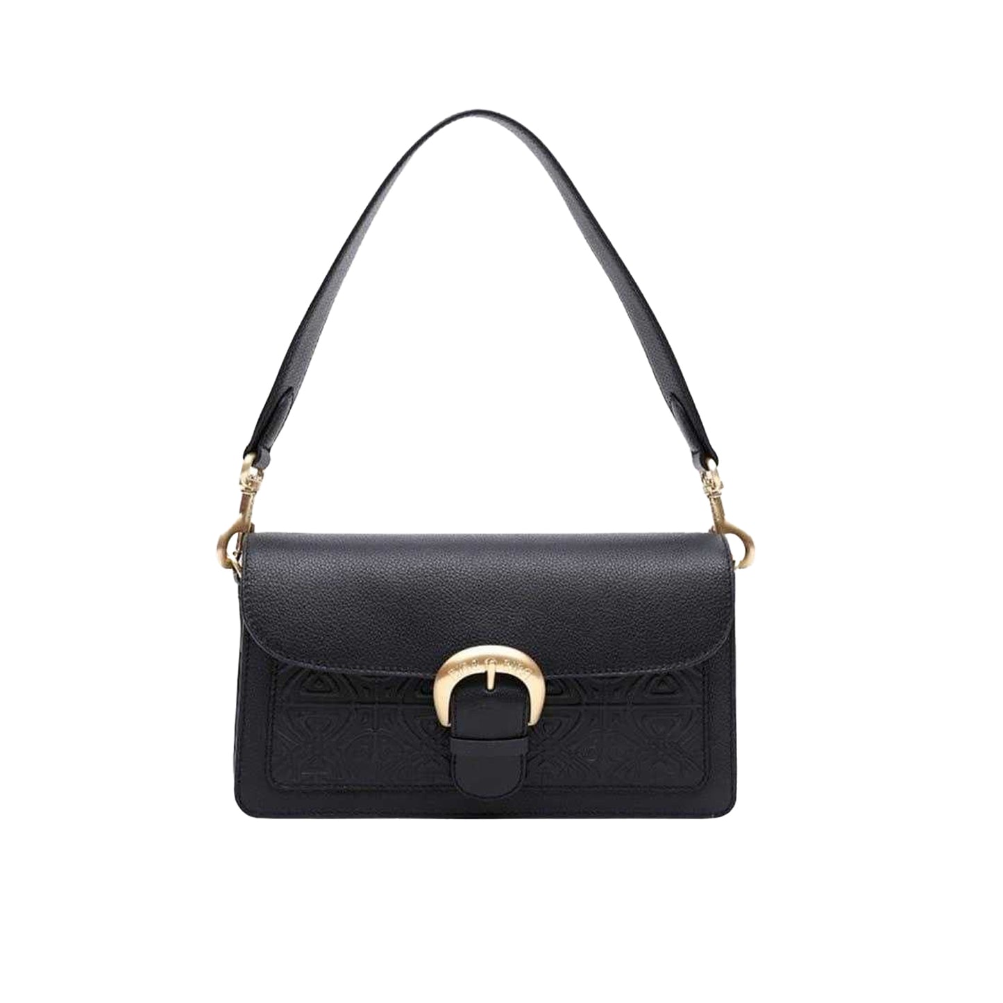 Black - Lifestyle - Biba Sienna Embossed Leather Crossbody Bag
