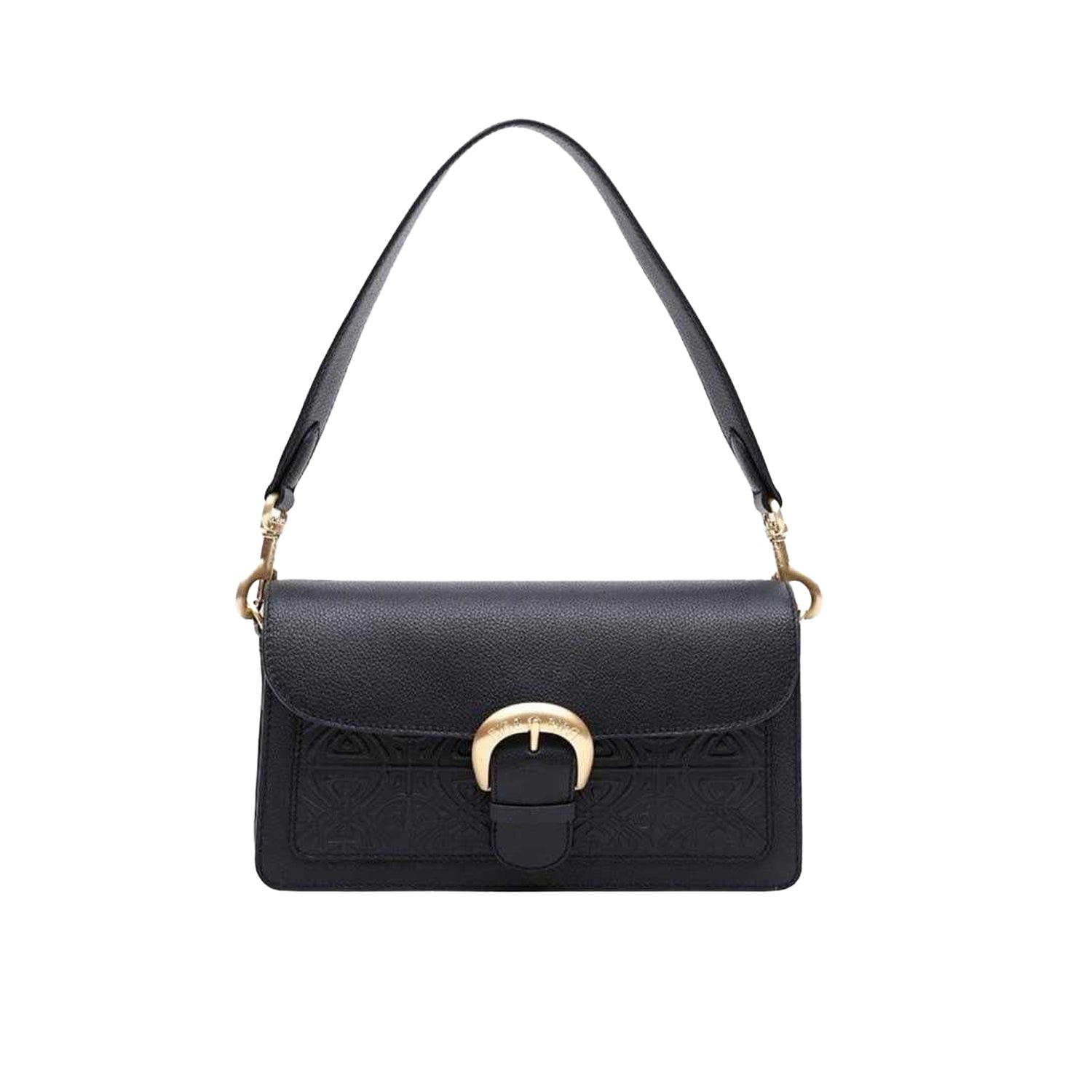 Black - Lifestyle - Biba Sienna Embossed Leather Crossbody Bag