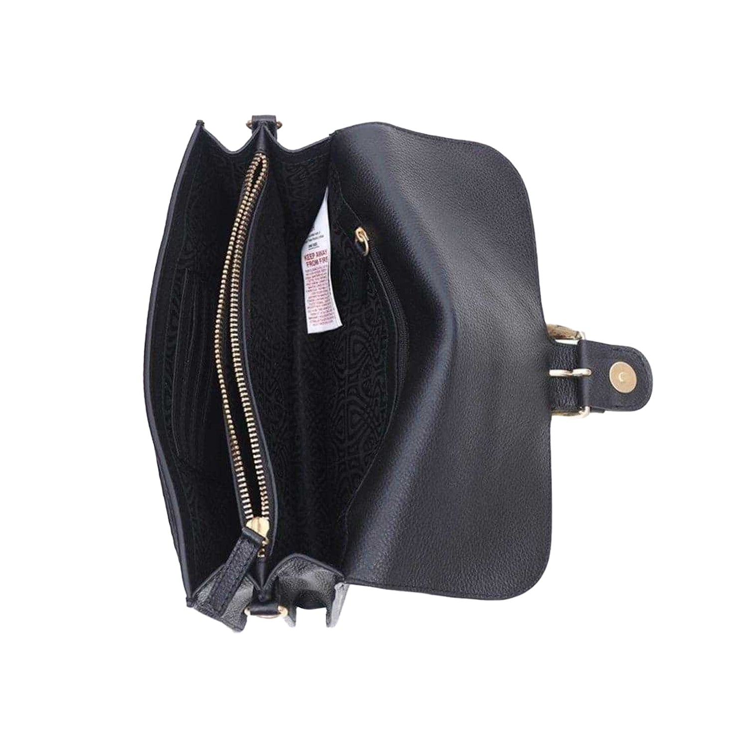 Black - Pack Shot - Biba Sienna Embossed Leather Crossbody Bag