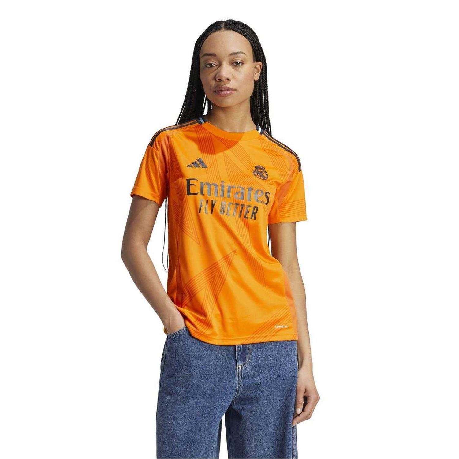 Orange - Side - Adidas Unisex Adult Real Madrid CF T-Shirt