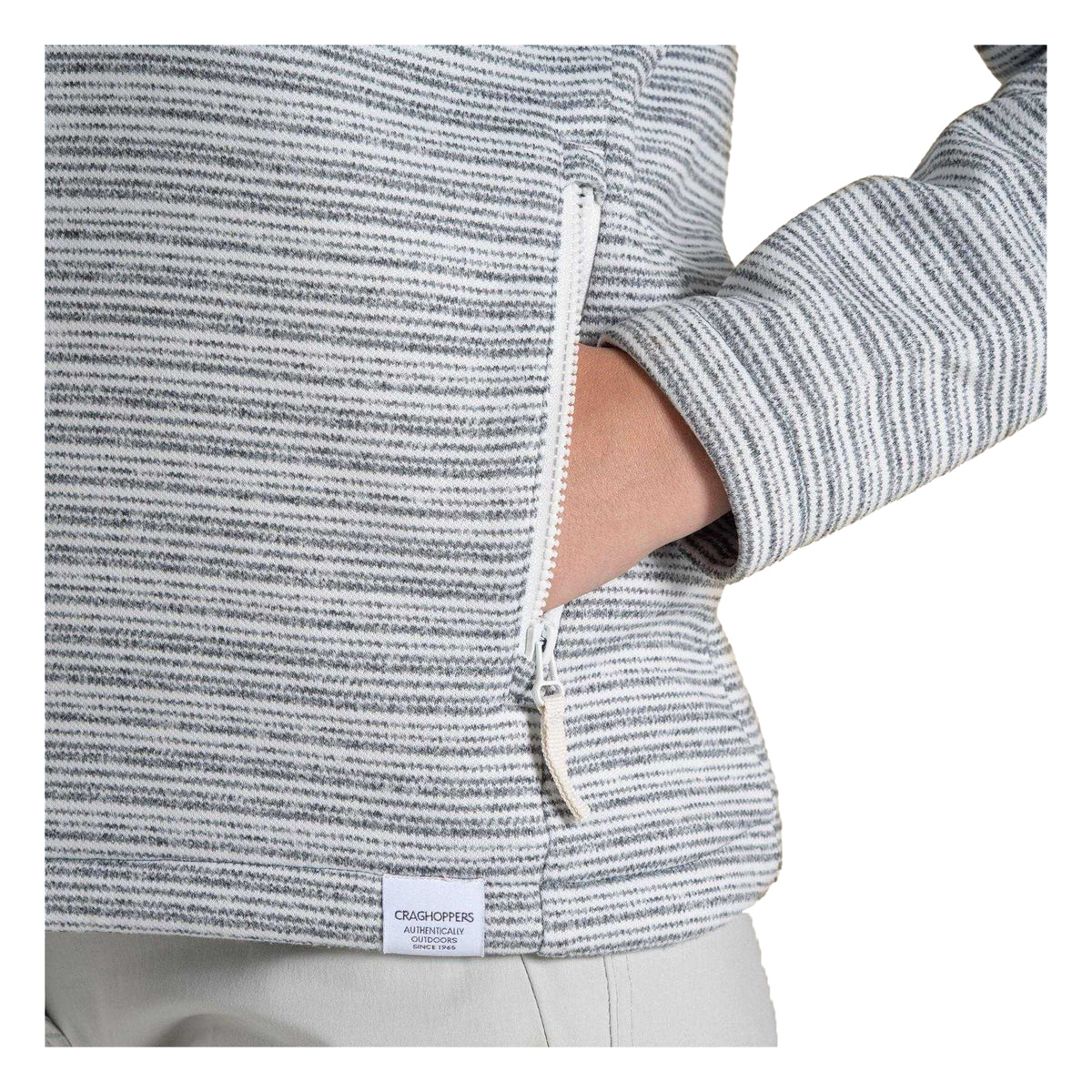 Storm Grey - Lifestyle - Craghoppers Womens-Ladies Daisy Striped Long-Sleeved Sweatshirt