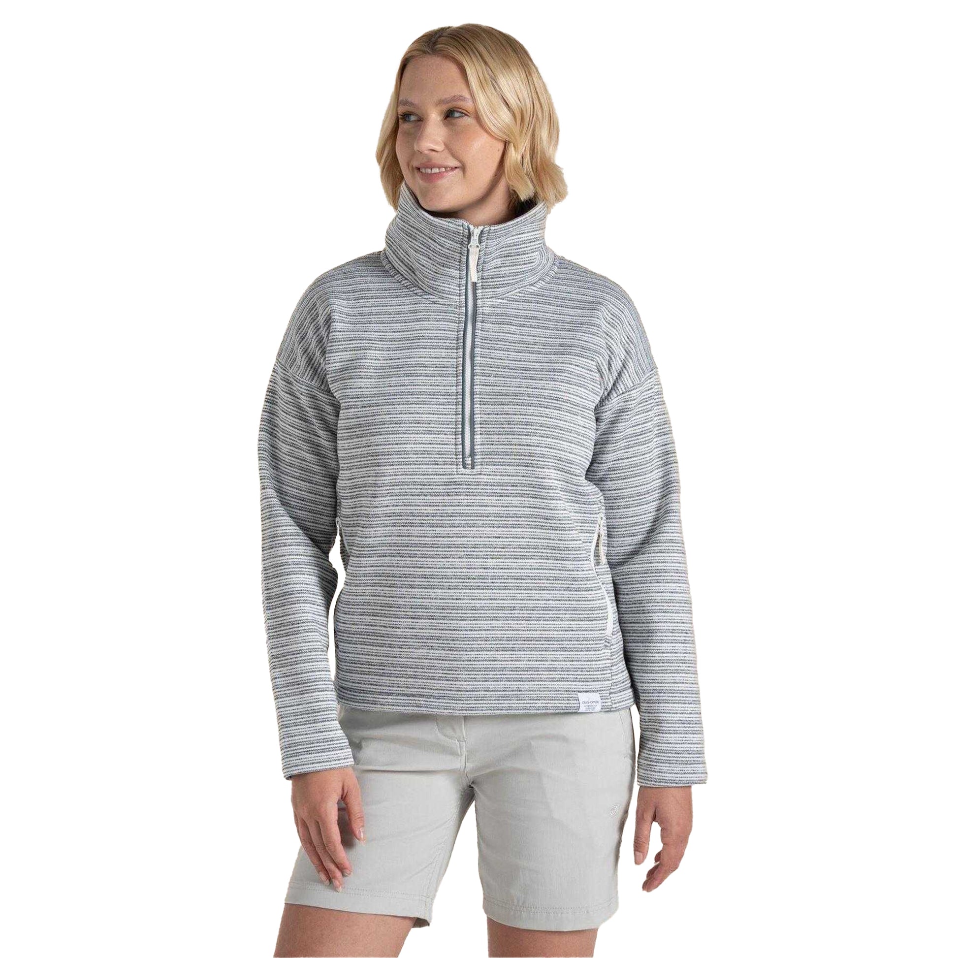 Storm Grey - Front - Craghoppers Womens-Ladies Daisy Striped Long-Sleeved Sweatshirt