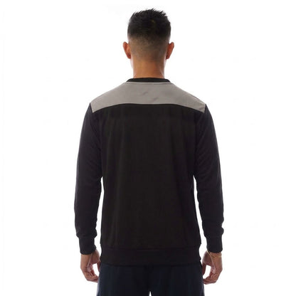 Black-Charcoal - Back - Sondico Mens Precision Striped Long-Sleeved Sweatshirt