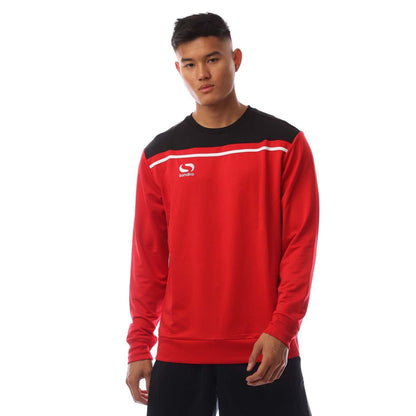 Red-Black - Front - Sondico Mens Precision Striped Long-Sleeved Sweatshirt