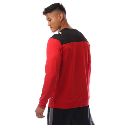Red-Black - Back - Sondico Mens Precision Striped Long-Sleeved Sweatshirt