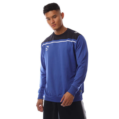 Royal Blue-Navy - Front - Sondico Mens Precision Striped Long-Sleeved Sweatshirt