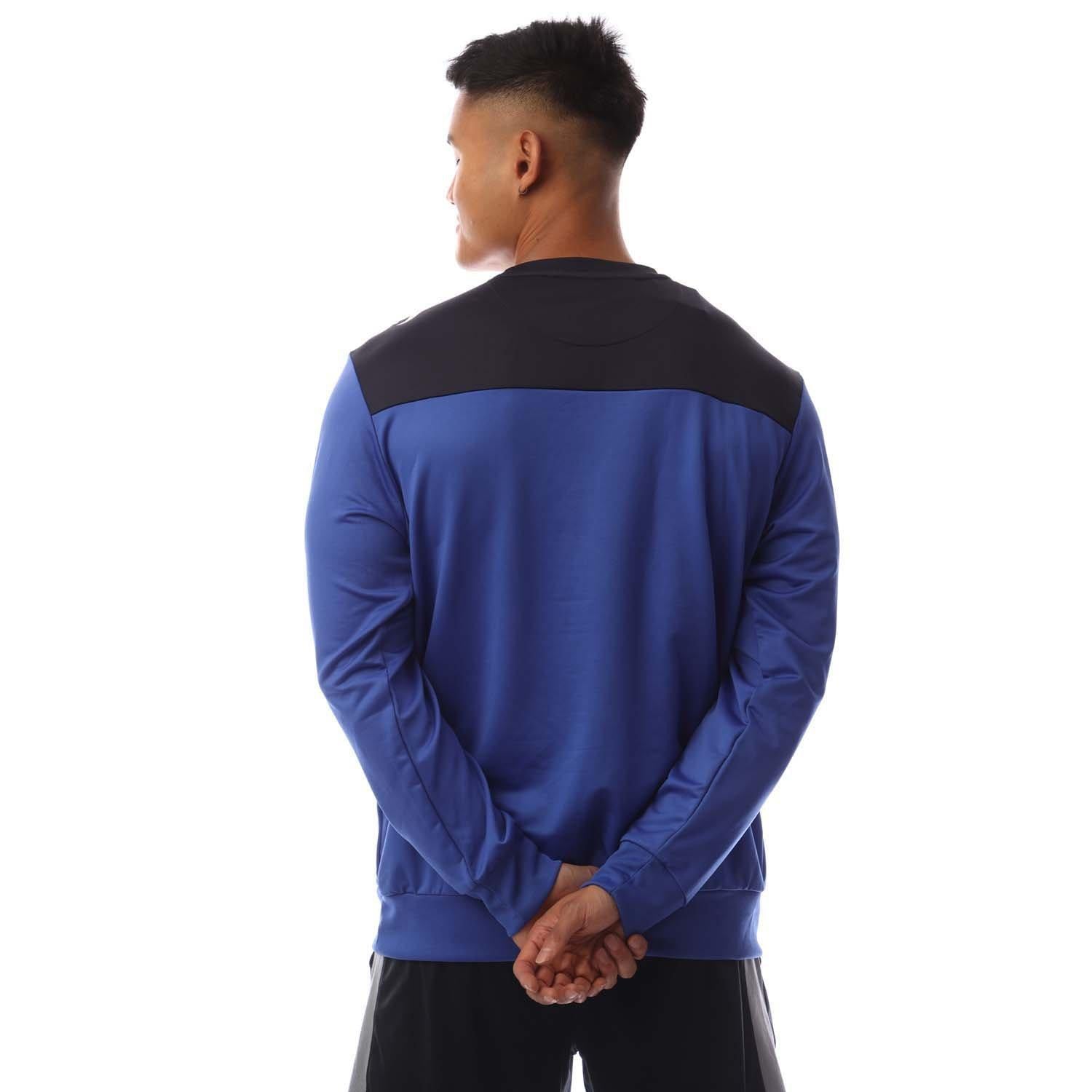Royal Blue-Navy - Back - Sondico Mens Precision Striped Long-Sleeved Sweatshirt