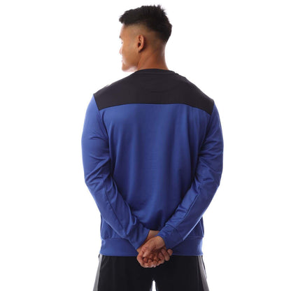 Royal Blue-Navy - Back - Sondico Mens Precision Striped Long-Sleeved Sweatshirt