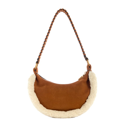Cognac - Back - Guess Womens-Ladies Amita Logo Leather Hobo Bag