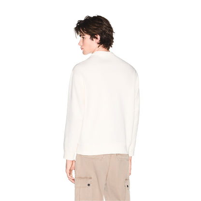 Cream - Back - Armani Exchange Mens Relaxed Fit Sweatshirt